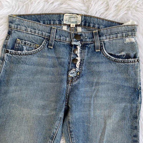 Current/Elliot | The Fling Slim Boyfriend Low Rise Distressed Jeans - Picture 4 of 8